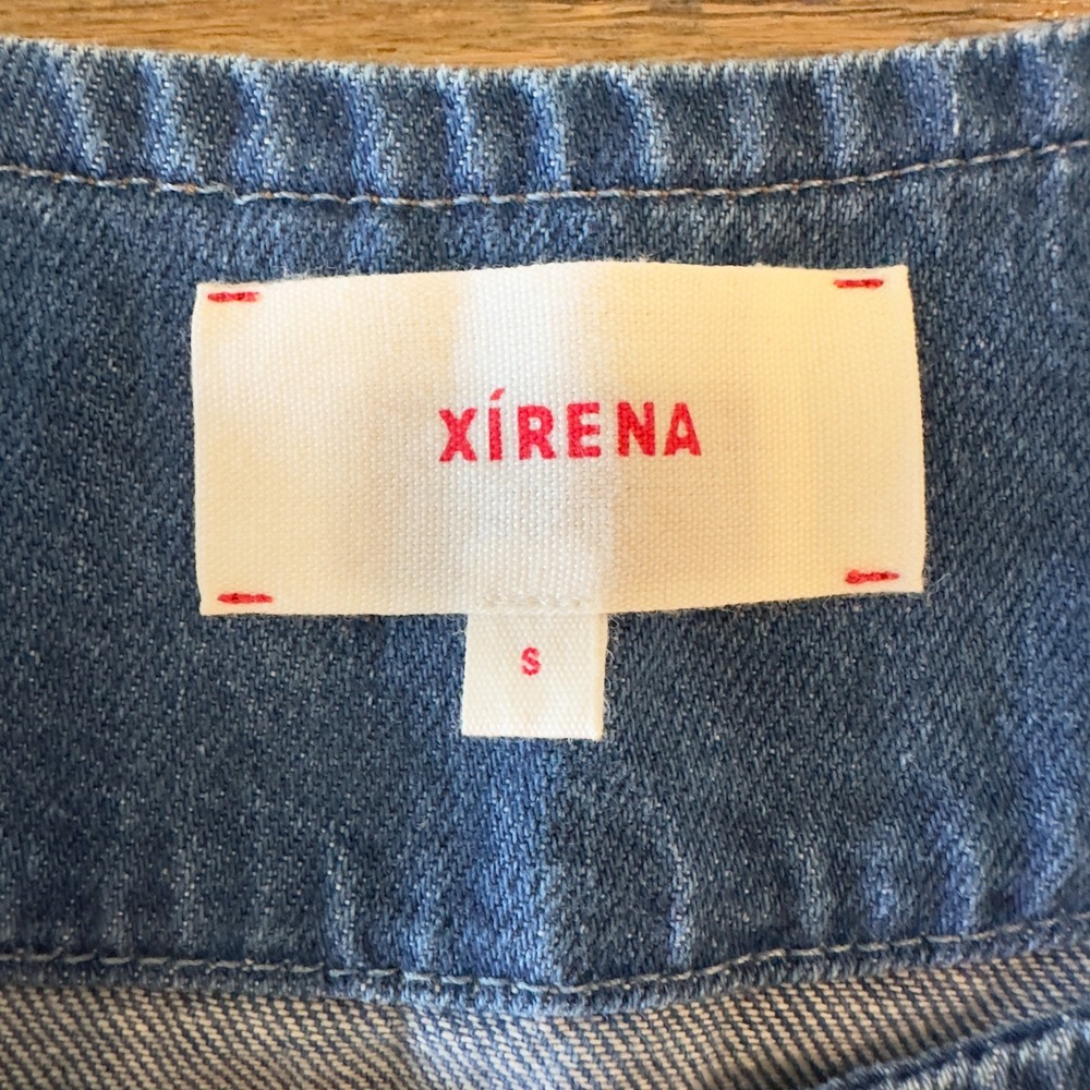 Xirena Paley Cropped Denim Boxy Oversized Jacket-Blue Jay-Womens Sze S-NWOT $345 - Picture 4 of 16